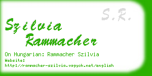 szilvia rammacher business card